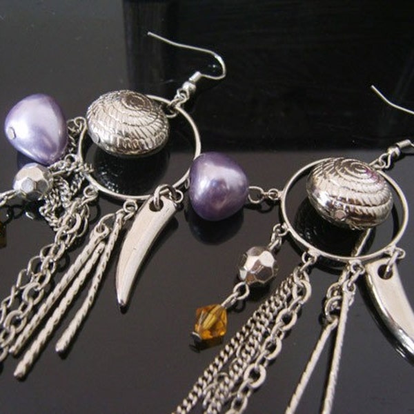 eye catcher elegant CHARM METAL hippie EARRINGS R49