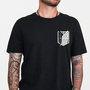 Attack on Titan Patch Shirt, Aot Anime Merch, Unisex Anime Clothing, Aot Tshirt for Men and Women, Perfect Anime Fan Gift, Eren Yeager Shirt