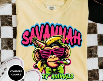 Comfort Colors Savannah Party Animals Shirt, Funny Baseball Banana Graphic Tee, Matching Banana T Shirt, Party Animals Baseball Season Shirt