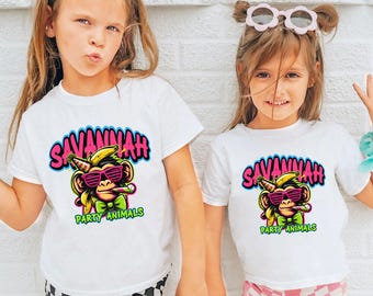 Savannah Party Animals Youth Shirt, Family Matching Banana T Shirt, Funny Baseball Banana Graphic Tee, Party Animals Baseball Season Shirt