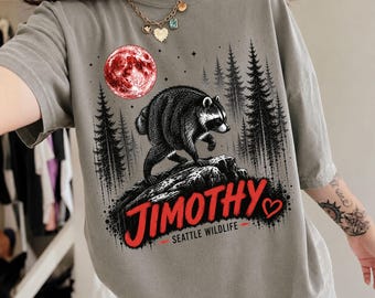 Jimothy Raccoon Shirt, Viral Seattle Wildlife Comfort Colors Tee, Vintage Animal Meme Graphic Shirt, Raccoon Lover Gift, Stay Weird T Shirt