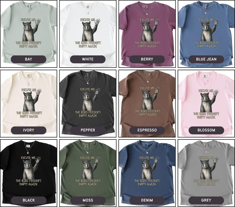 Funny Squirrel Shirt for Bird Lovers, Bird Feeders Empty Again Tee, Hummingbirds Feeder Gift, Bird Feeder T shirt, Retro Squirrel T-shirt immagine 10
