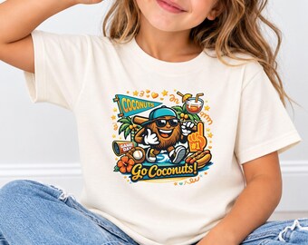 Funny Coconuts Baseball Shirt, Toddler Game Day Tee, Youth Baseball Mascot Shirt, Cute Coconut Baseball Fan Gift, Kids Baseball Lover Shirt