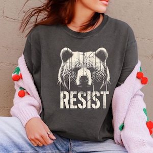 Comfort Colors Smokey Bear Shirt, National Park Protest T-shirt, Retro Vintage Forest Service Tee, Park Service Apparel, Resist Bear Tshirt