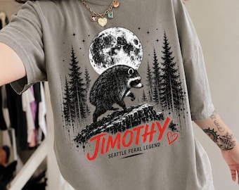 Jimothy Raccoon Shirt, Viral Seattle Wildlife Comfort Colors Tee, Vintage Animal Meme Graphic Shirt, Raccoon Lover Gift, Stay Weird T Shirt