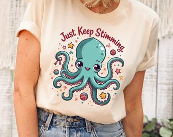 Just Keep Stimming Shirt, Autism Awareness Tee, Neurodiversity Inclusion T-Shirt, Neurodivergent SPED Tshirt, ADHD Autistic AUDHD Shirt