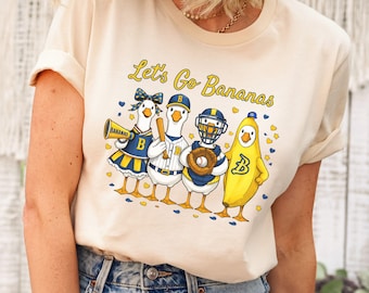 Funny Bananas Baseball Shirt, Let’s Go Bananas Tee, Family Matching Baseball Outfit, Savannah Game Day Outfit, Cute Banana Baseball Fan Gift