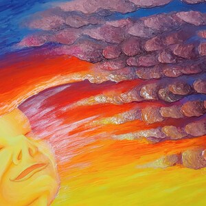 Metallic Giclee Paper Print of Original Art &#39;Rapture&#39; Faerie Folk Portrait