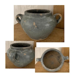 Vintage European Stoneware Confit Pot, Salt Glazed Greyish-Blue Hues, Two  Handles, Signs of Age and Use, No Cracks: Trending Tone/Color