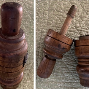 Antique French Wood Wine Bottle Corker: Country Bar Decor