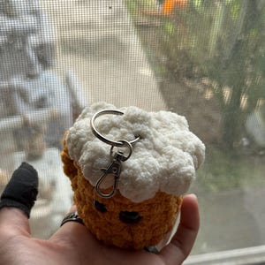 Mini Beer Crocheted Keychain