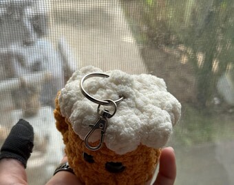 Mini Beer Crocheted Keychain