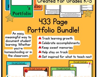 Homeschool Portfolio | K-5 Schüler Fortschritt Tracker (druckbare PDF)