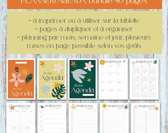 16 pages bundle to print or digital product, for paper diary or ipad, A4 and A5 PDF formats, instant download, finance planner organisation
