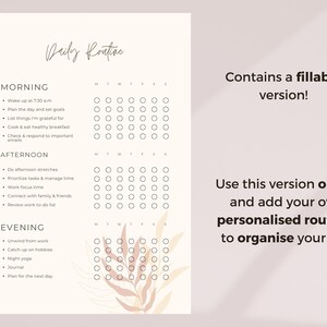 PRINTABLE + EDITABLE Daily Routine Planner Template, Daily Chore ...