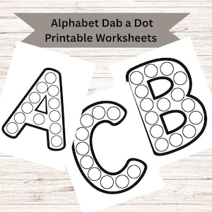 Alfabeto Dab a Dot imprimible: 26 páginas divertidas para practicar letras