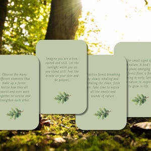 Forest Bathing Printable Card Set, 45 cards, Shinrin Yoku, Instant Download, Card Deck, 2 sizes: A4 + US Letter, Nature, Woods, Educational
