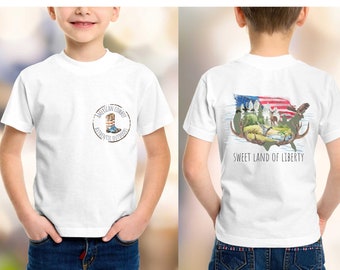 Sweet Land of Liberty Deer Shirt - Patriotic Shirt - Long Sleeves - Short Sleeves