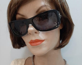 Vintage Dior SPIDIOR 2 Sunglasses – Black Chunky Crystal Y2K - Etsy