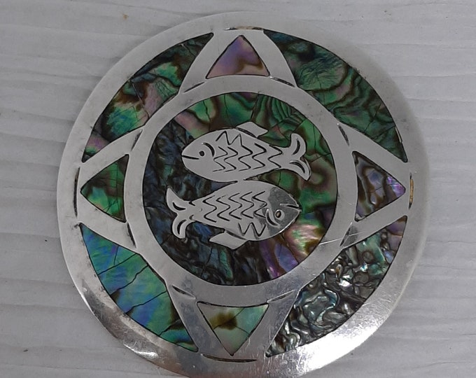Vintage 1940s Mexico Diaz Santoyo Large Modernist Sterling Silver ...