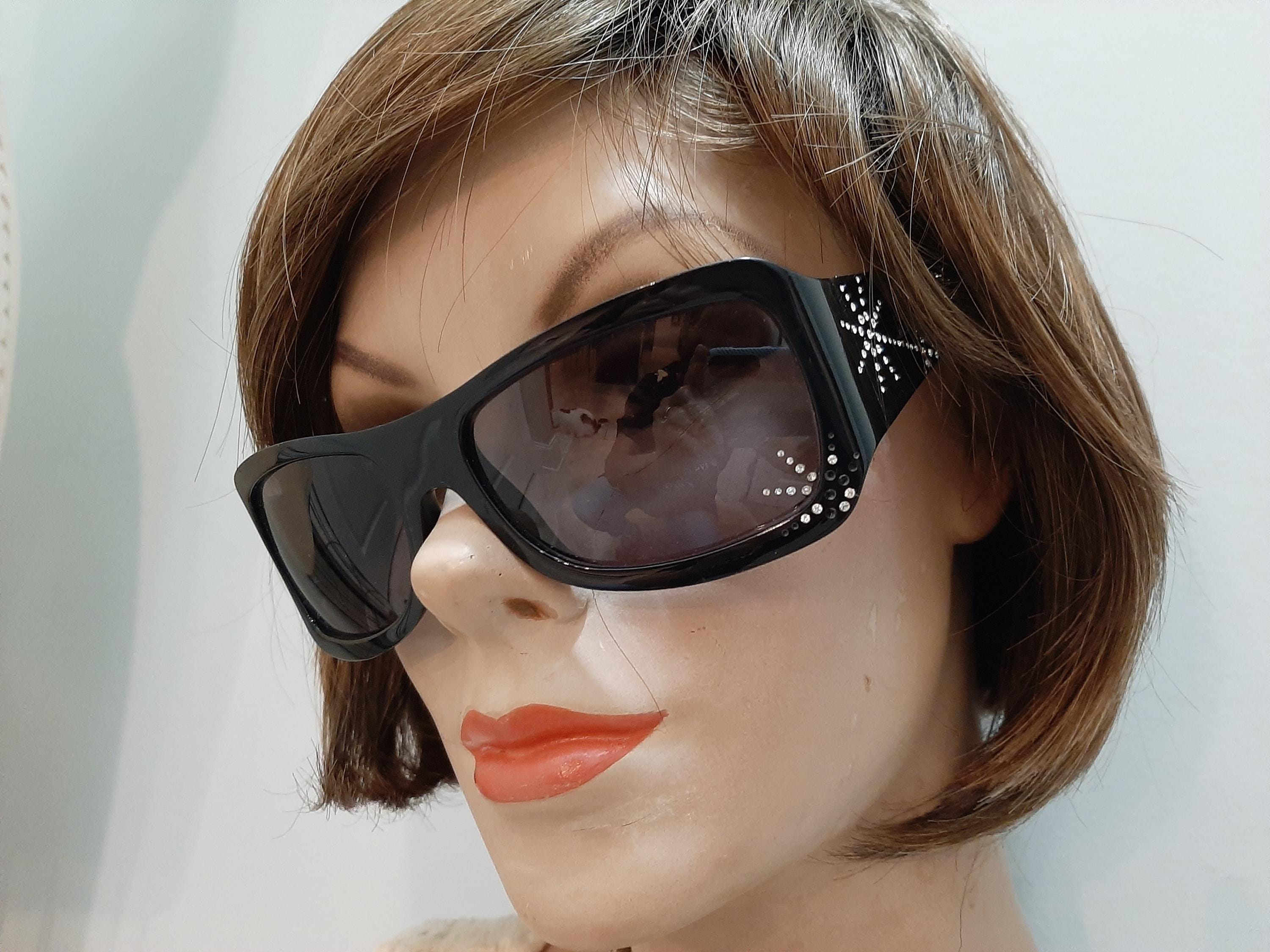 Vintage Dior SPIDIOR 2 Sunglasses – Black Chunky Crystal Y2K - Etsy