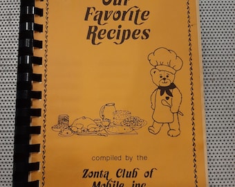 Vintage 1980s Zonta Club of Mobile Alabama Cookbook Southern Cooking Favorite Recipes Softcover