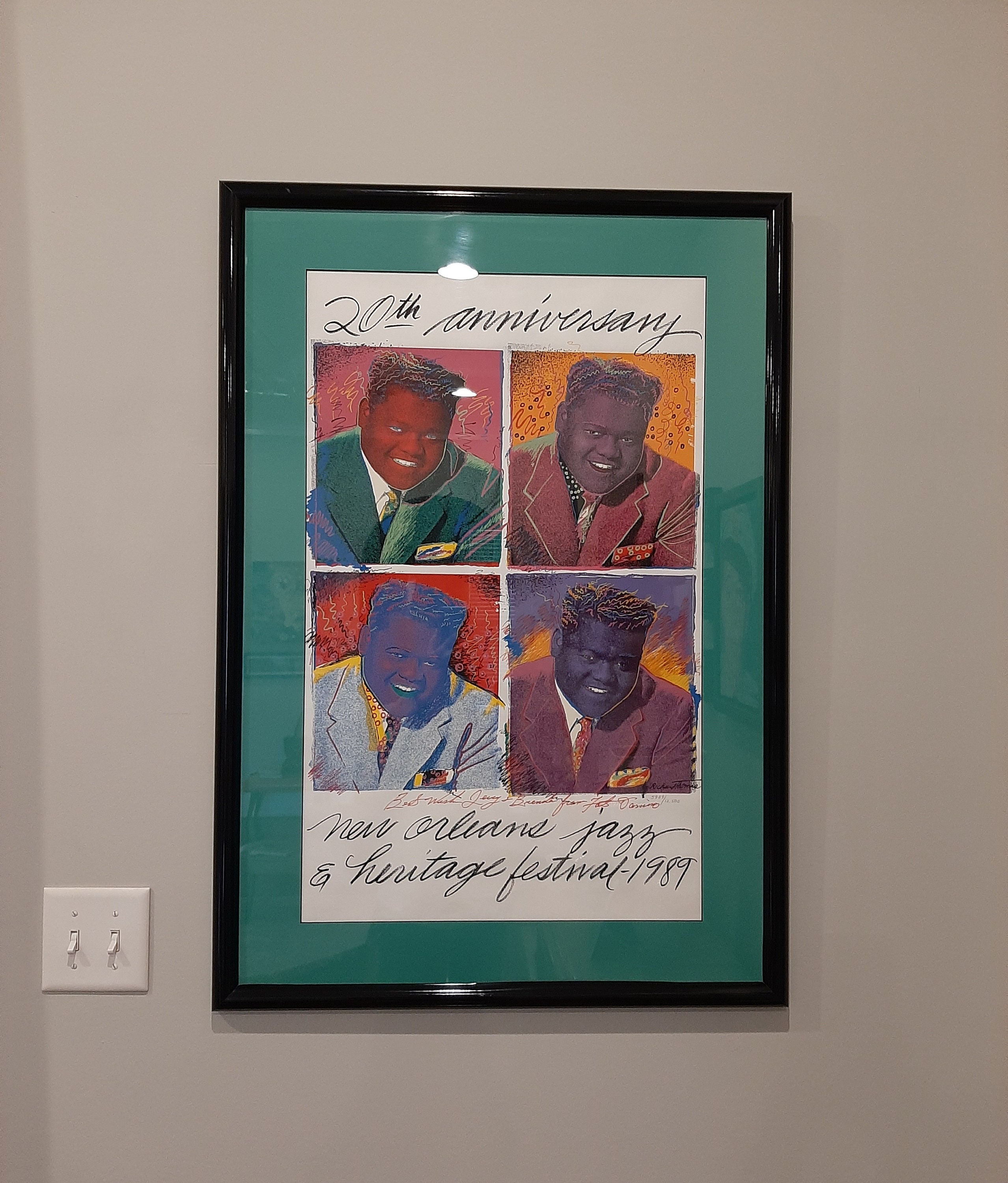 Vintage 1989 New Orleans Jazz Fest Poster by Richard Thomas SIGNED