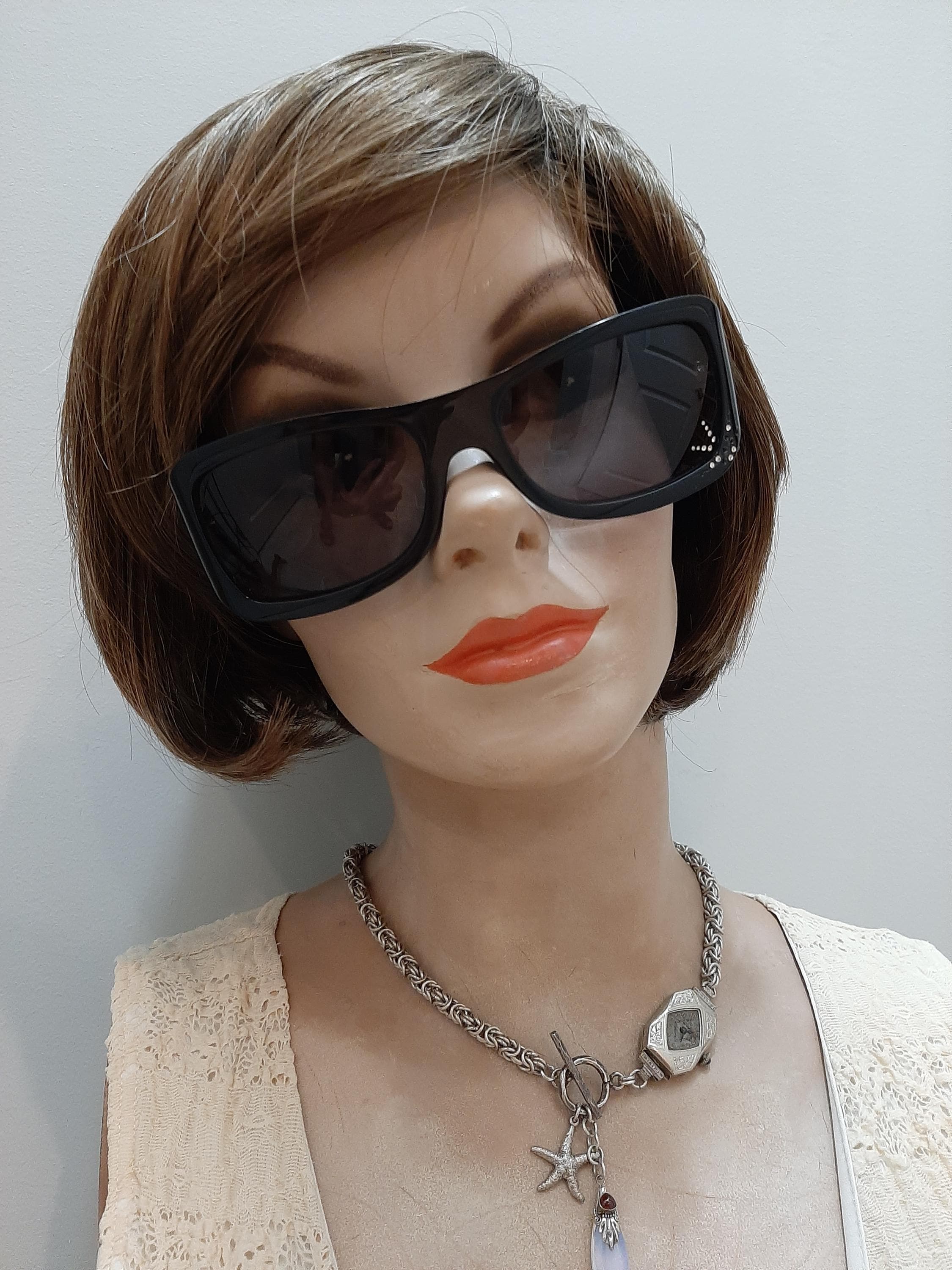 Vintage Dior SPIDIOR 2 Sunglasses – Black Chunky Crystal Y2K - Etsy