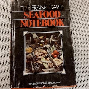 Vintage 1983 Frank Davis Seafood Notebook New Orleans Hardcover Cookbook Classic Creole Cajun Cooking