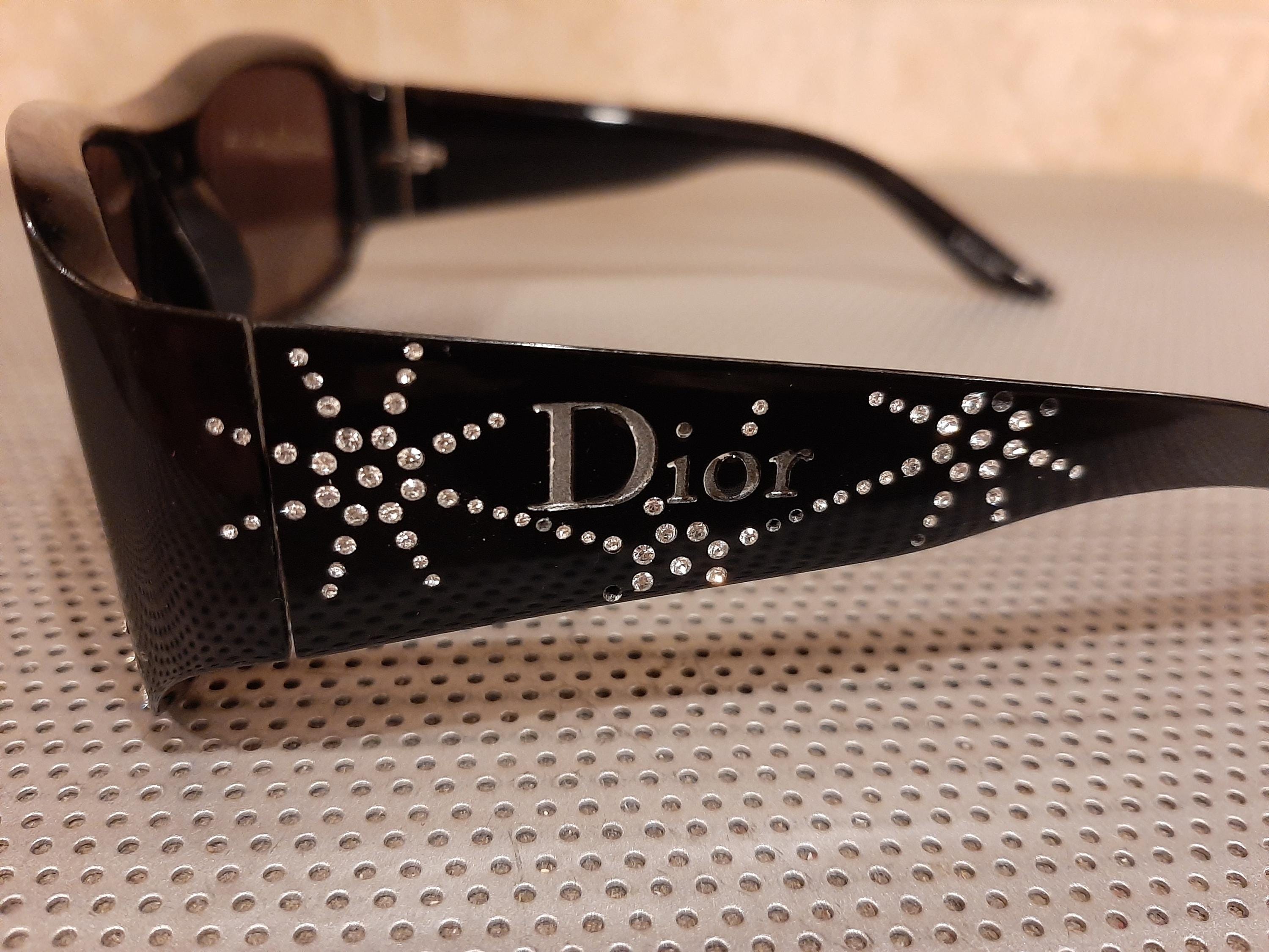 【未使用級】Dior SPIDIOR 2 VG2EF サングラス ストーン Vintage Dior SPIDIOR 2 Sunglasses – Black Chunky Crystal Y2K - Etsy