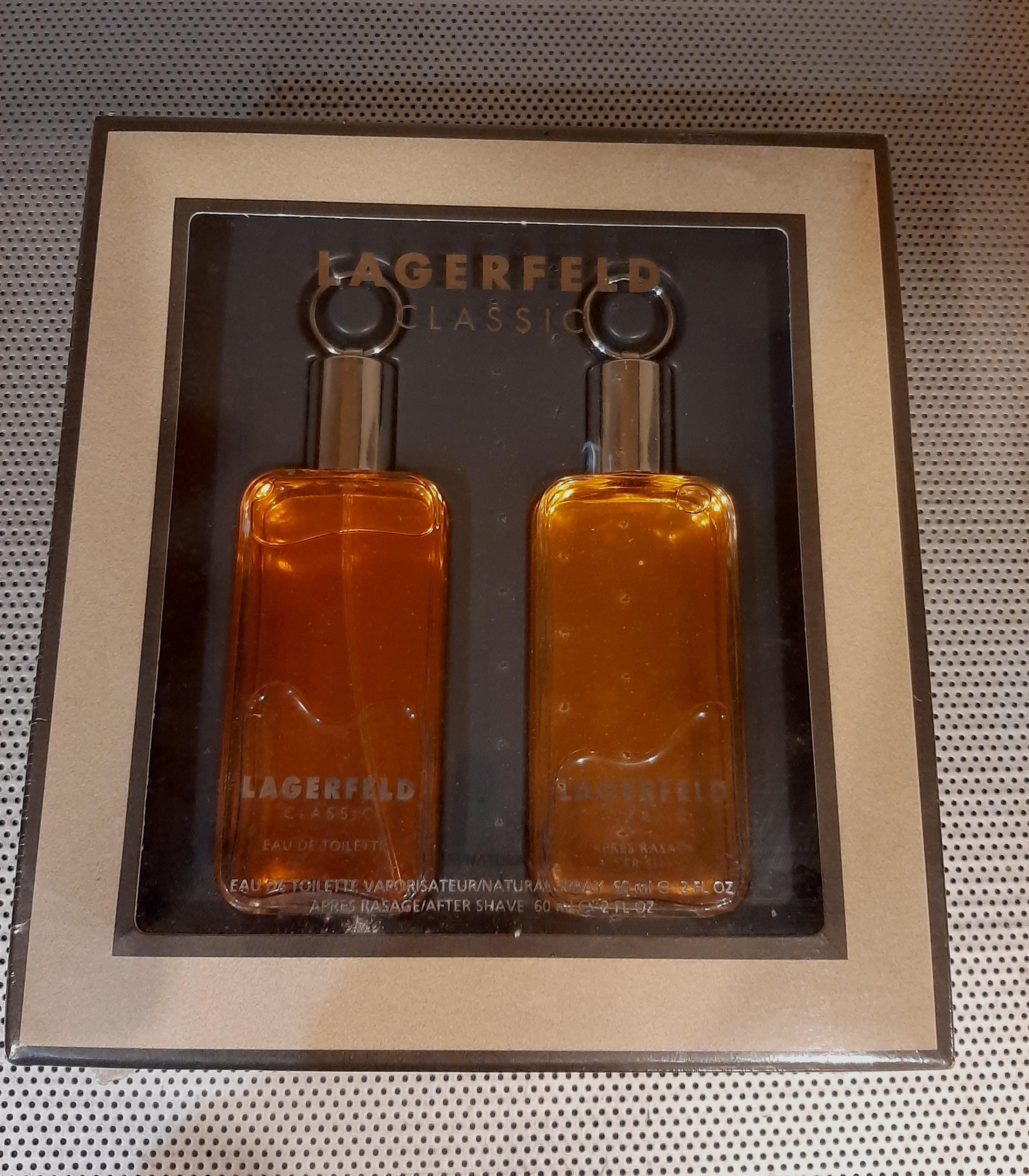 Vintage 1970s LAGERFELD CLASSIC Set EDT Splash 60 Ml and After