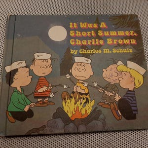 Vintage 1970 It Was A Short Summer Charlie Brown by Charles M. Schulz Hardcover Book First Edition Children&#39;s Book