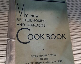 Antique 1937 My New Better Homes and Gardens Cookbook  Hardcover Three Ring Binder Basic Recipes Classic Learn to Cook Cookbook