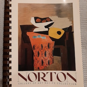 Vintage 1985 Norton Gallery and School of Art Recipe Collection Cookbook West Palm Beach Florida, 2nd Printing Art Lover Cookbook