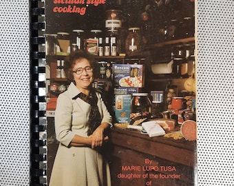 Vintage RARE 1980 "Marie's Melting Pot Sicilian Style Cooking" New Orleans Cookbook Creole Louisiana Daughter of Founder of Central Grocery