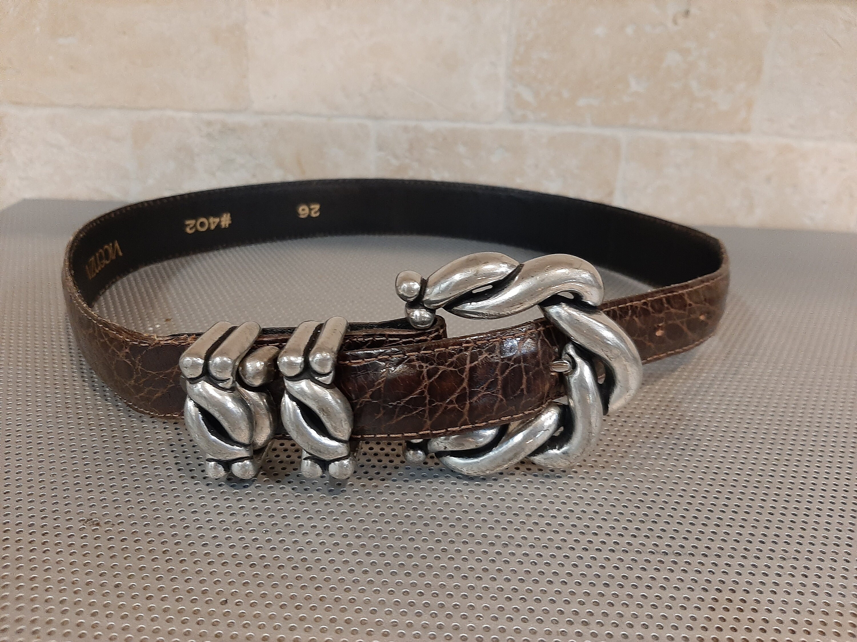 Vicenza tiger eye leather belt Antique Gold Tigers Eye Belt Buckle main image 2