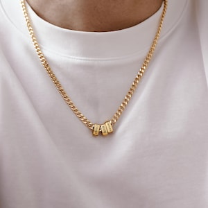 Men Name Necklace, Personalized Dad Necklace, Custom Family Name Chain, Gift for Husband, Father’s Day Gift, Kids Name Jewelry