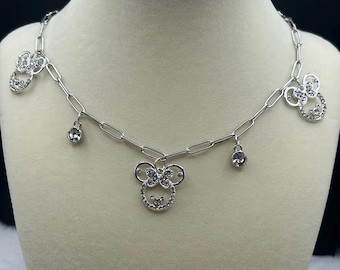 Collana con fiocco di strass di Minnie Mouse