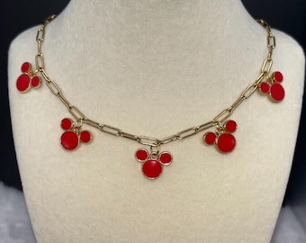 Rote Micky Maus Halskette