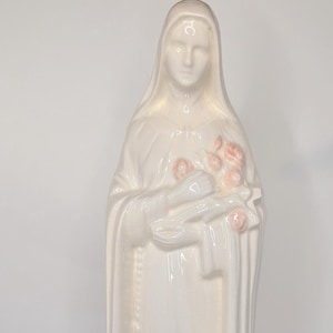 St. Thérèse of Lisieux St. Therese the Little Flower Catholic Ceramic Statue