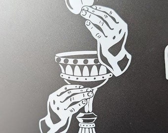 Holy Eucharist Catholic Adoration Blessed Sacrament Decal Bumper Sticker