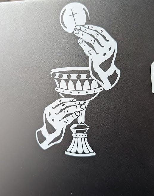 Holy Eucharist Catholic Adoration Blessed Sacrament Decal Bumper ...