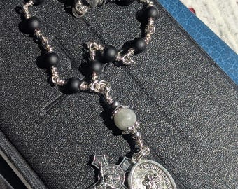 St. Christopher Steering Wheel Rosary Catholic Prayer Beads