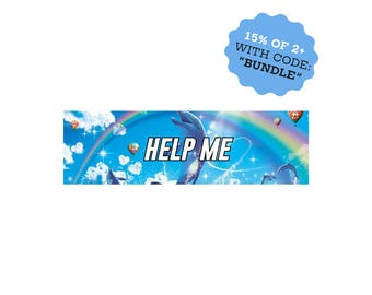 Naklejka na zderzak z napisem „Help Me Dolphin Symphony” | Magnes na zderzak | Zabawny mem z naklejką na samochód