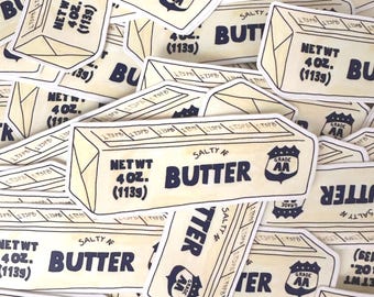 Naklejka winylowa wycinana metodą die-cut Salty AF Butter Stick