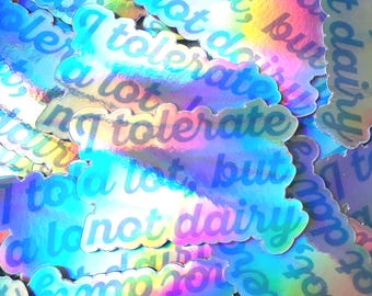 Naklejka winylowa z nietolerancją nabiału – Sassy Laptop Decal