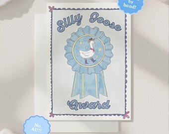 Silly Goose Just Because Greeting Card | 5.5x6.5 Inch | Blank Inside Greeting Card | Friend Greeting Card | Sympathy Card | Thank You Card