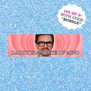 Imán para parachoques de Pedro Pascal / Pegatina para parachoques de papá / Meme divertido