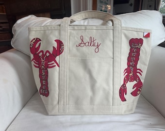 Personalized Embroidered Tote Bag, Hand-Painted Custom Canvas Tote, Bridesmaid Gift Bag, Custom Tote, Personalized Gift, Bach Party Tote