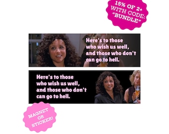 Magnes na zderzak Elaine Benes z humorem Seinfeld | Sassy Sarcastic Sticker | Naklejka winylowa l Naklejka na zderzak Seinfeld